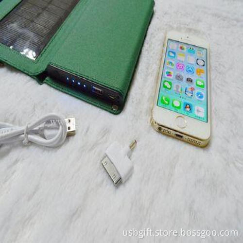 Foldable, smart and lightweight solar panel power bank with 8,000mAh capacity